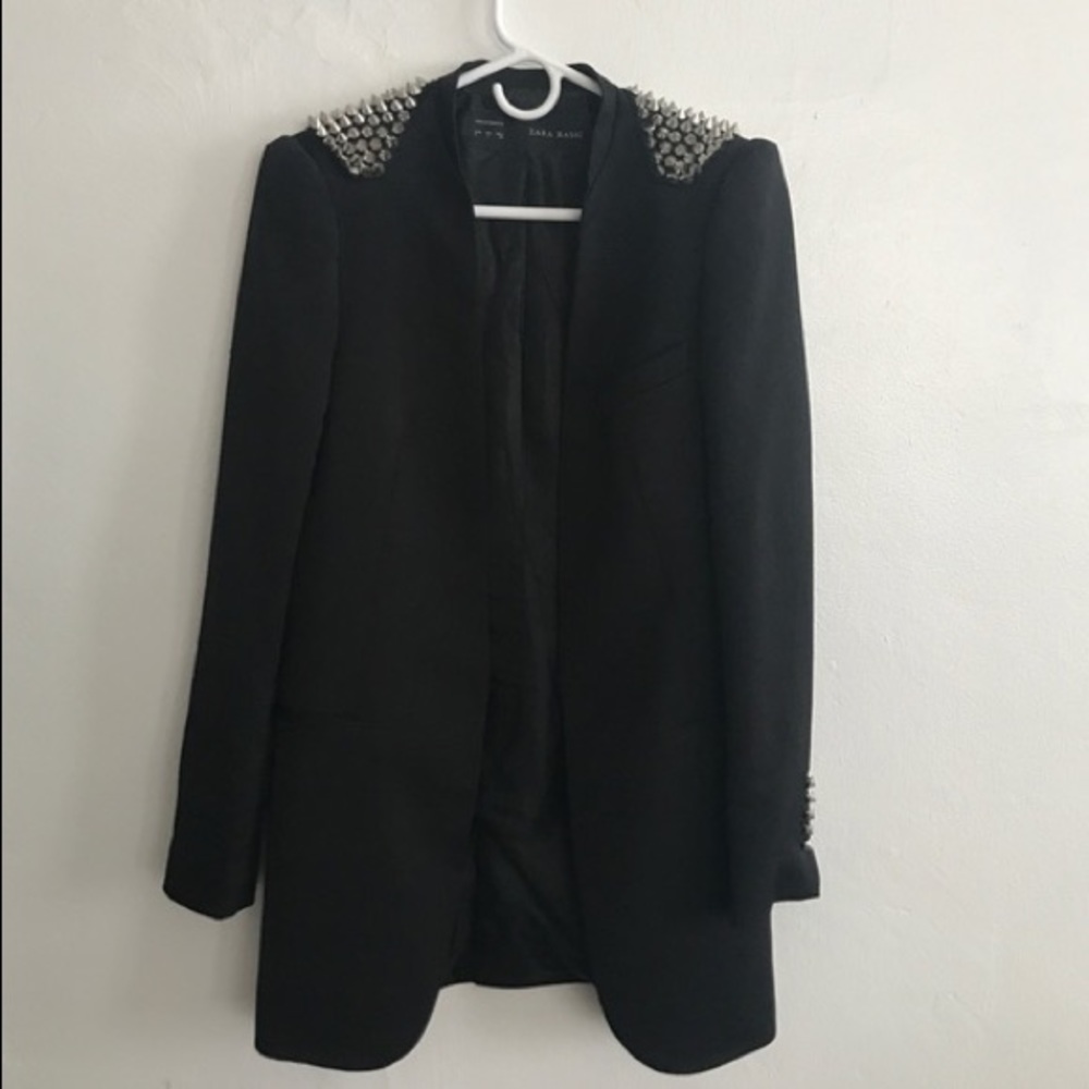 Zara Studded Shoulder Blazed